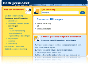 Uitsnede Bedrijvenloket KVK